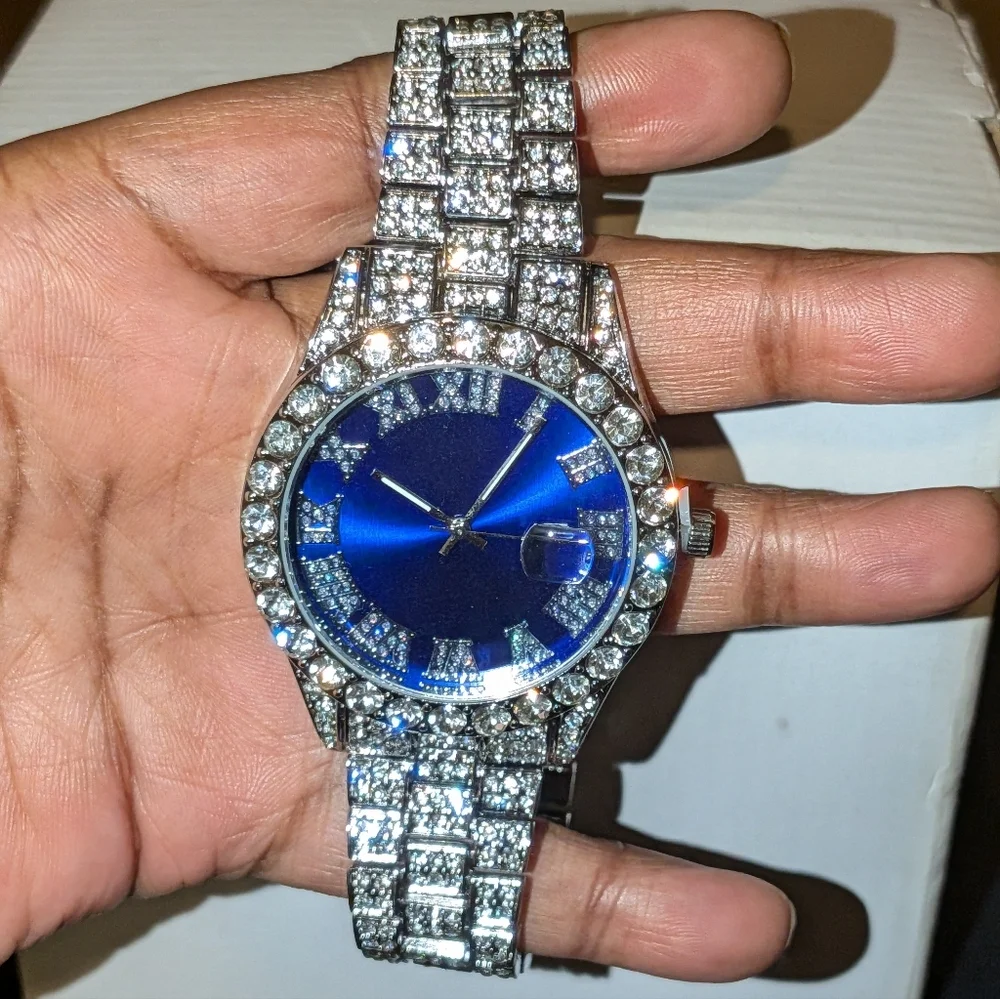 Diamond cuban link watch